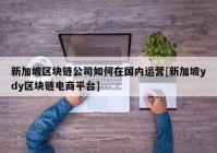 新加坡区块链公司如何在国内运营[新加坡ydy区块链电商平台]